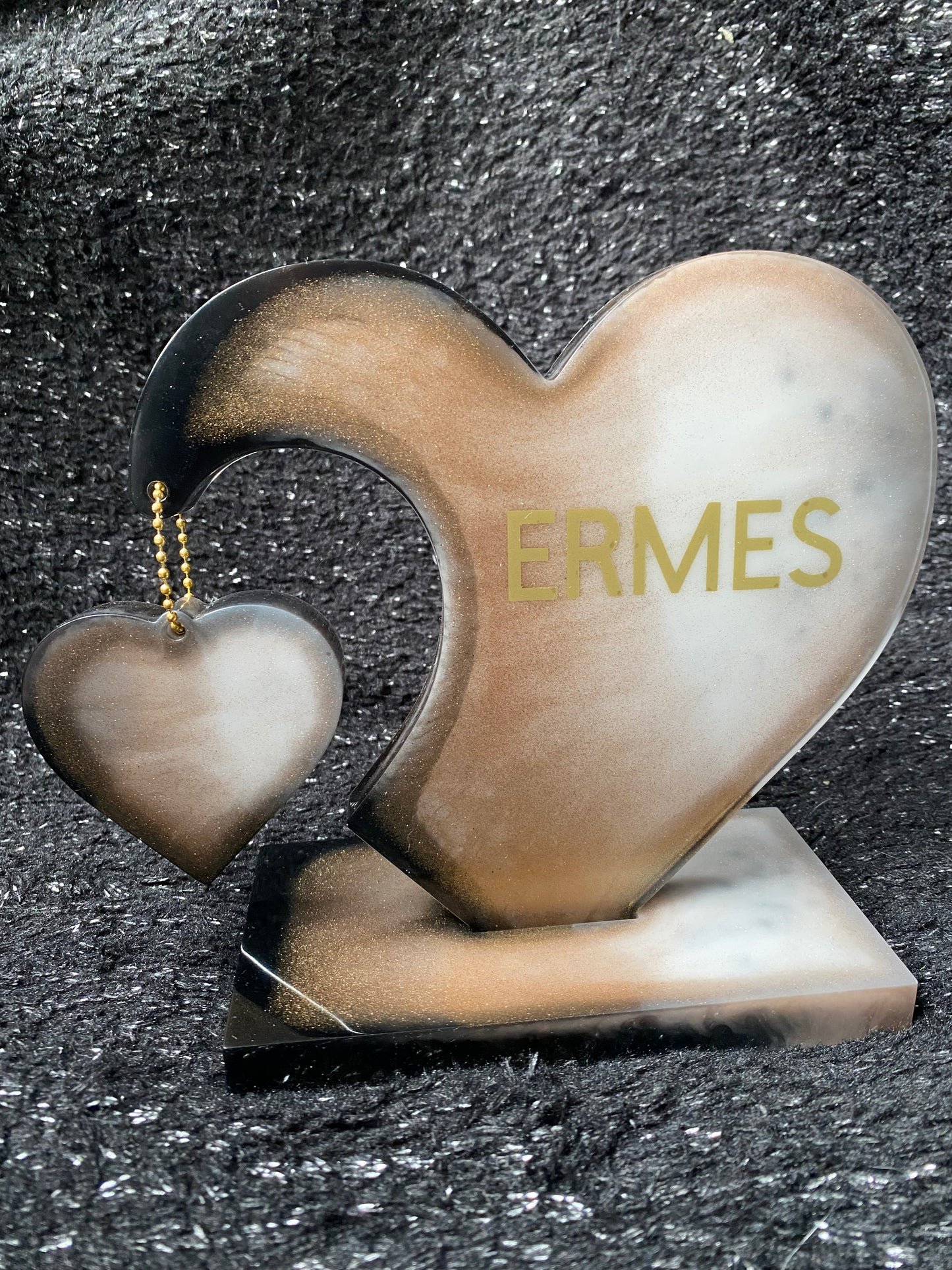 Double coeur en résine